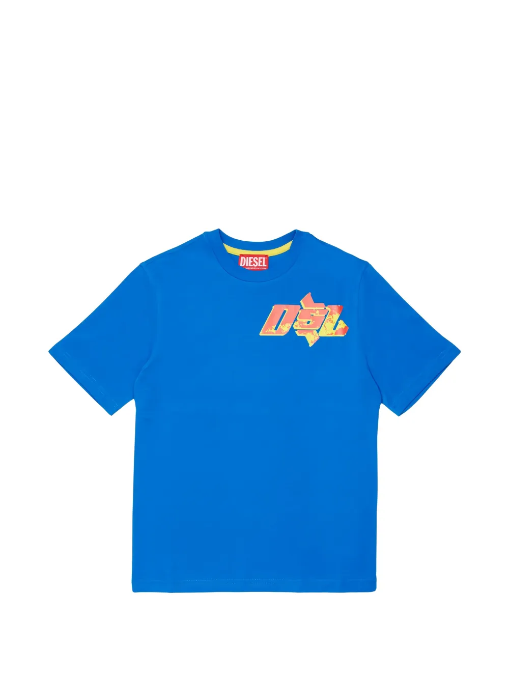 Diesel Kids Diesel logo-print cotton T-shirt - Blu