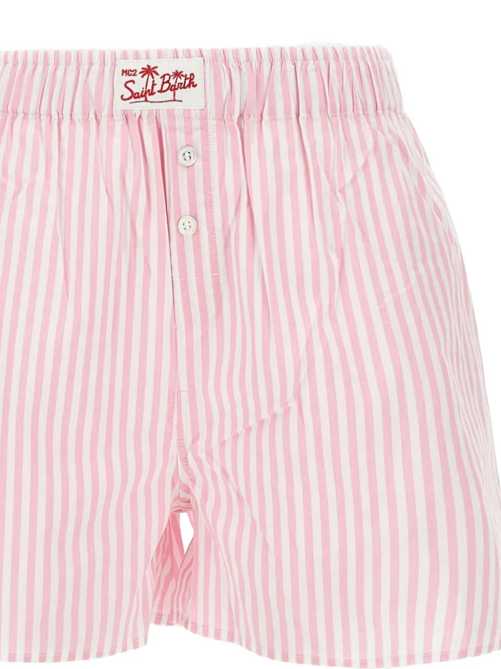 MC2 Saint Barth Kids Shorts met logopatch Roze