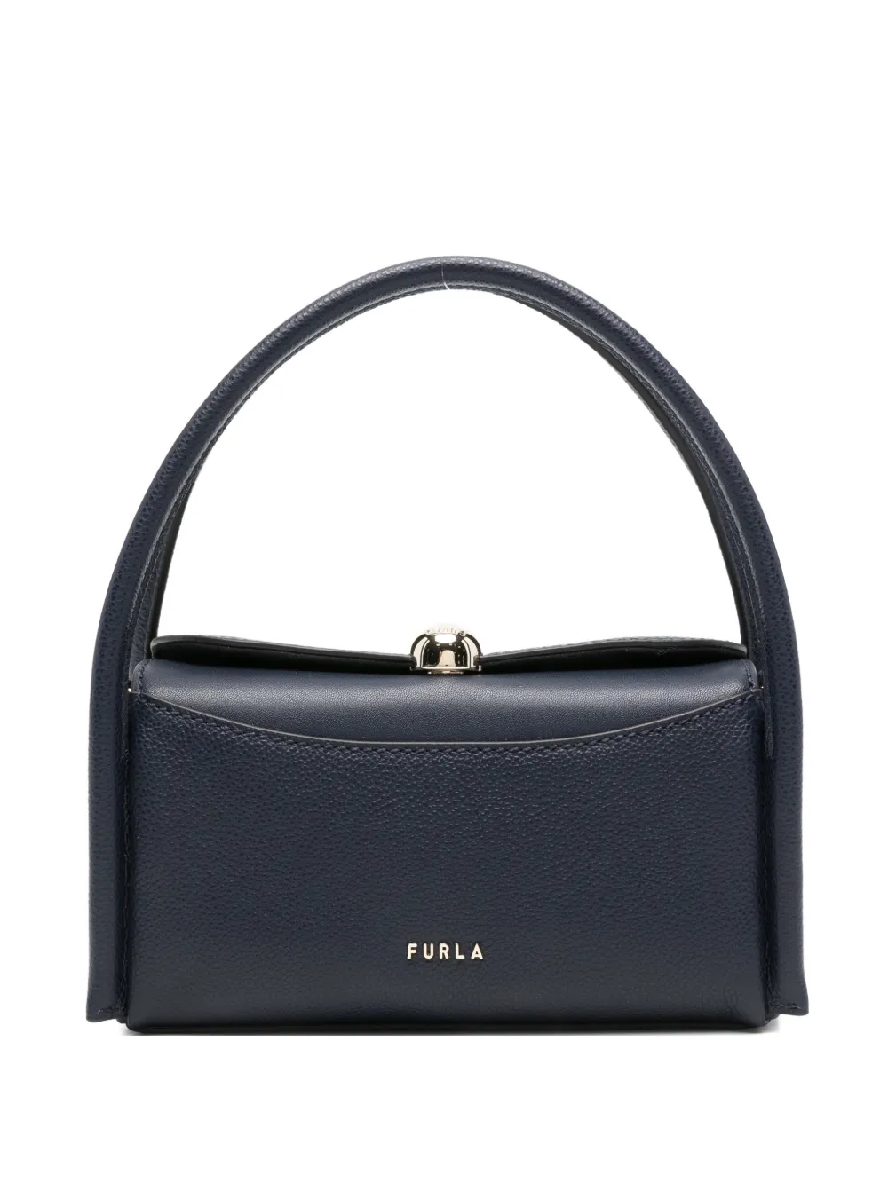 Furla mini Nicole grained-leather Boston bag - Blau