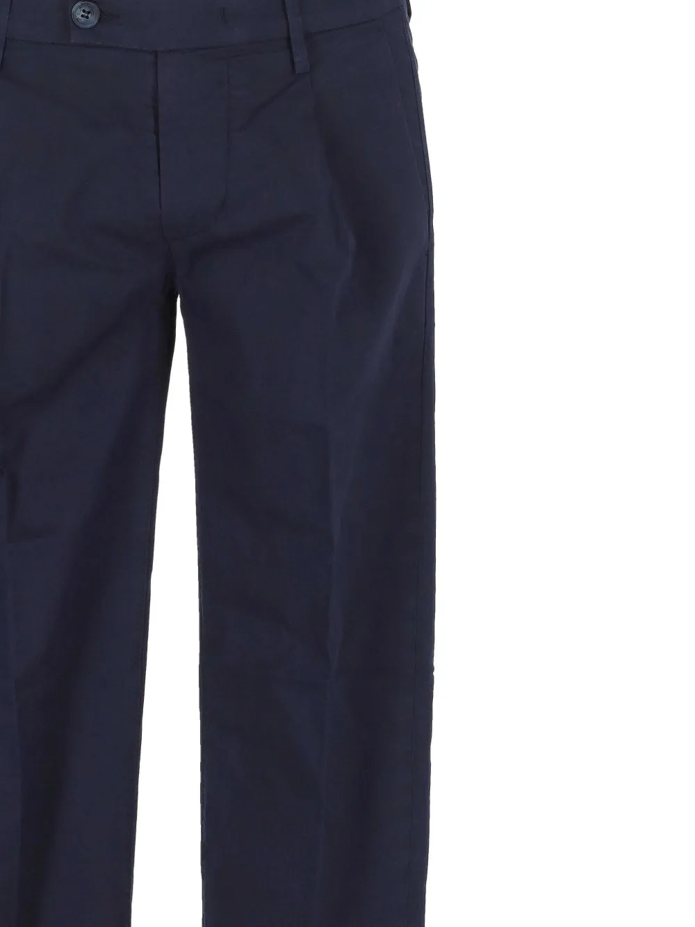 Re-Hash Geplooide broek met omgeslagen pijpen Blauw