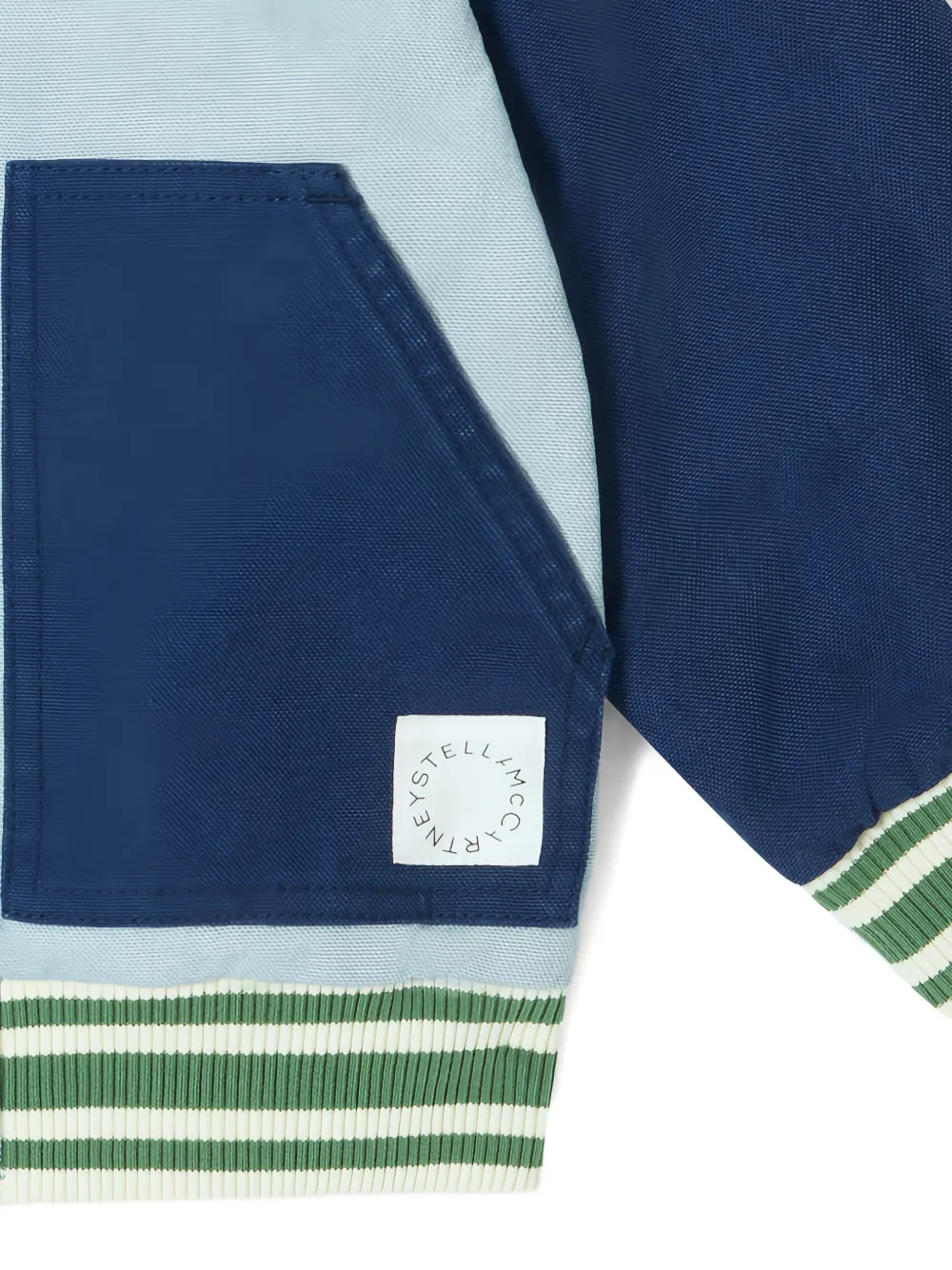 Stella McCartney Kids Katoenen jack met colourblocking Blauw