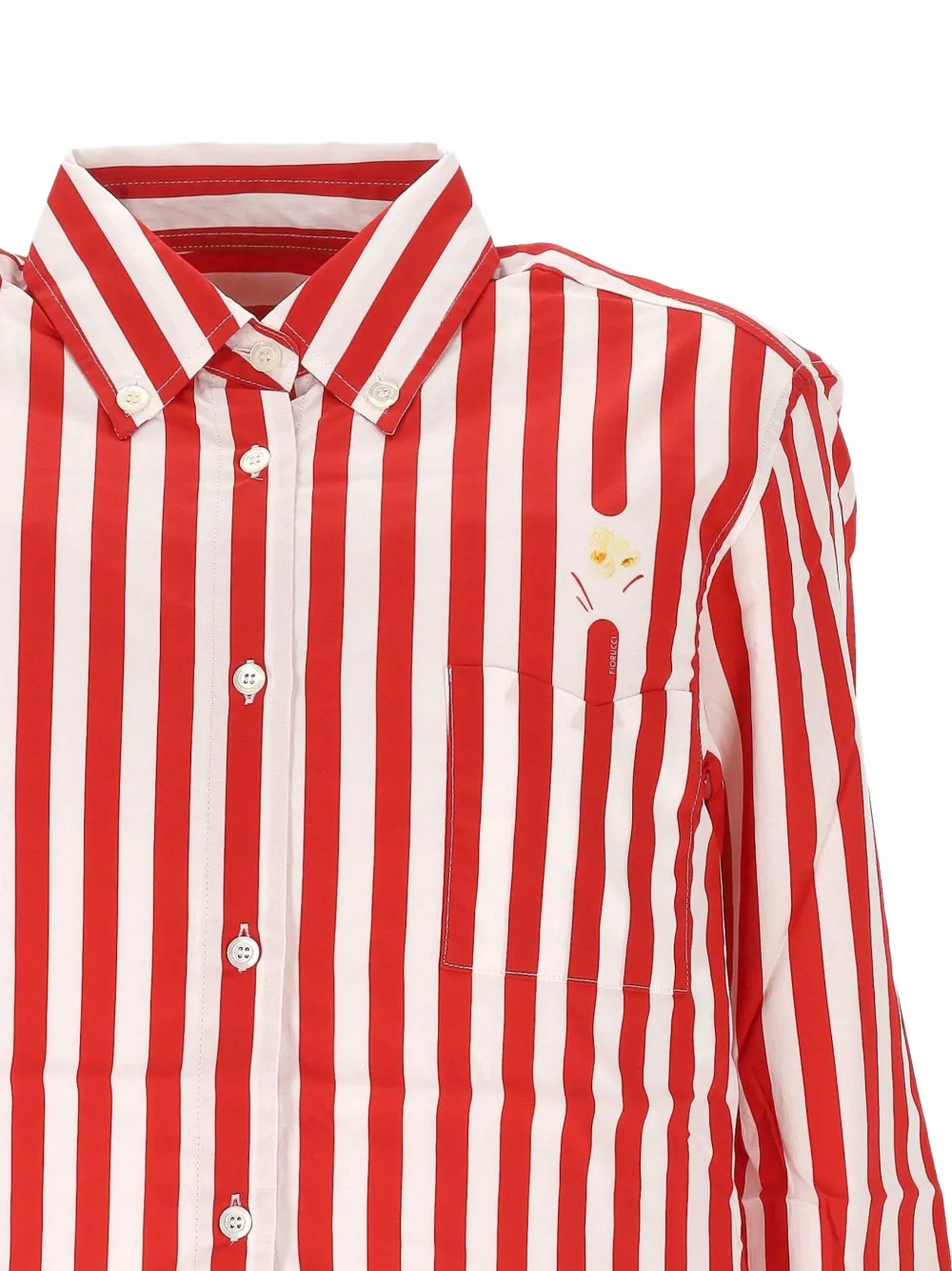  Fiorucci Camisa A Rayas De Algodón - Rojo 