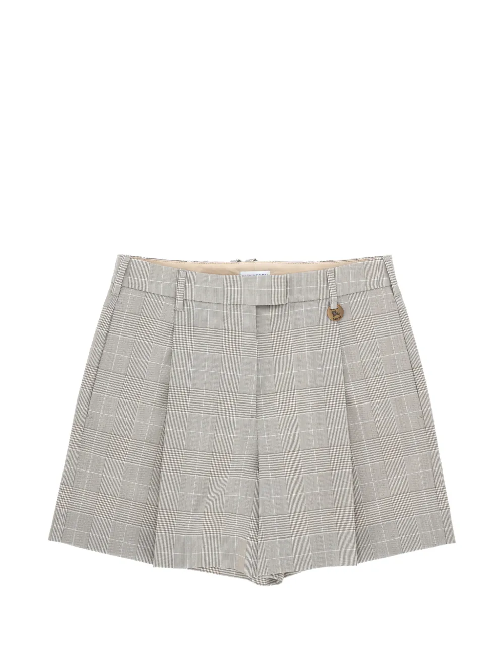 Burberry checked pleated shorts - Bianco