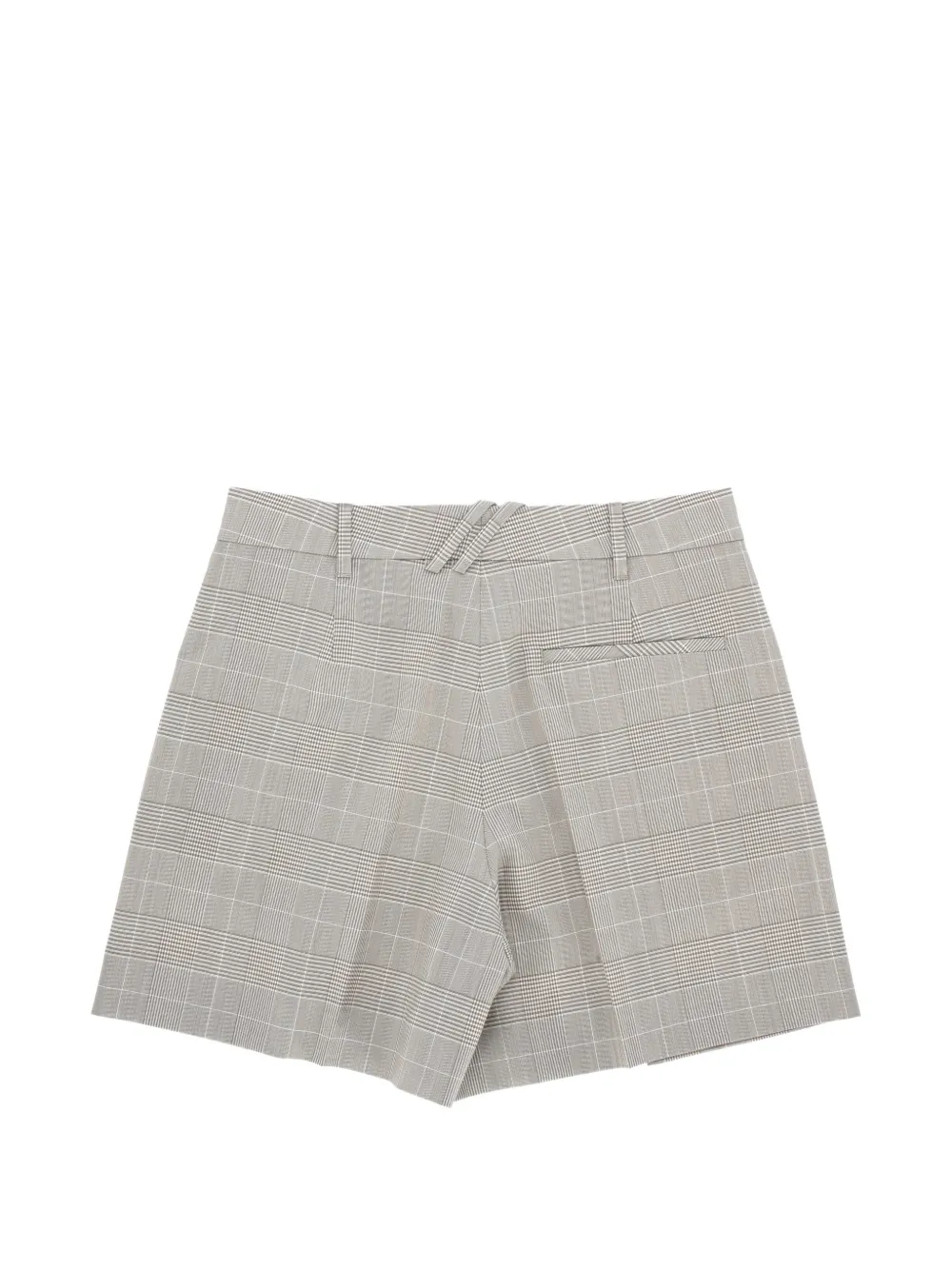  Burberry Checked Pleated Shorts - White 