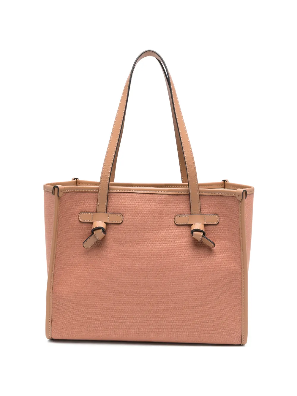 GIANNI CHIARINI knot-detail canvas shoulder bag - Rosa