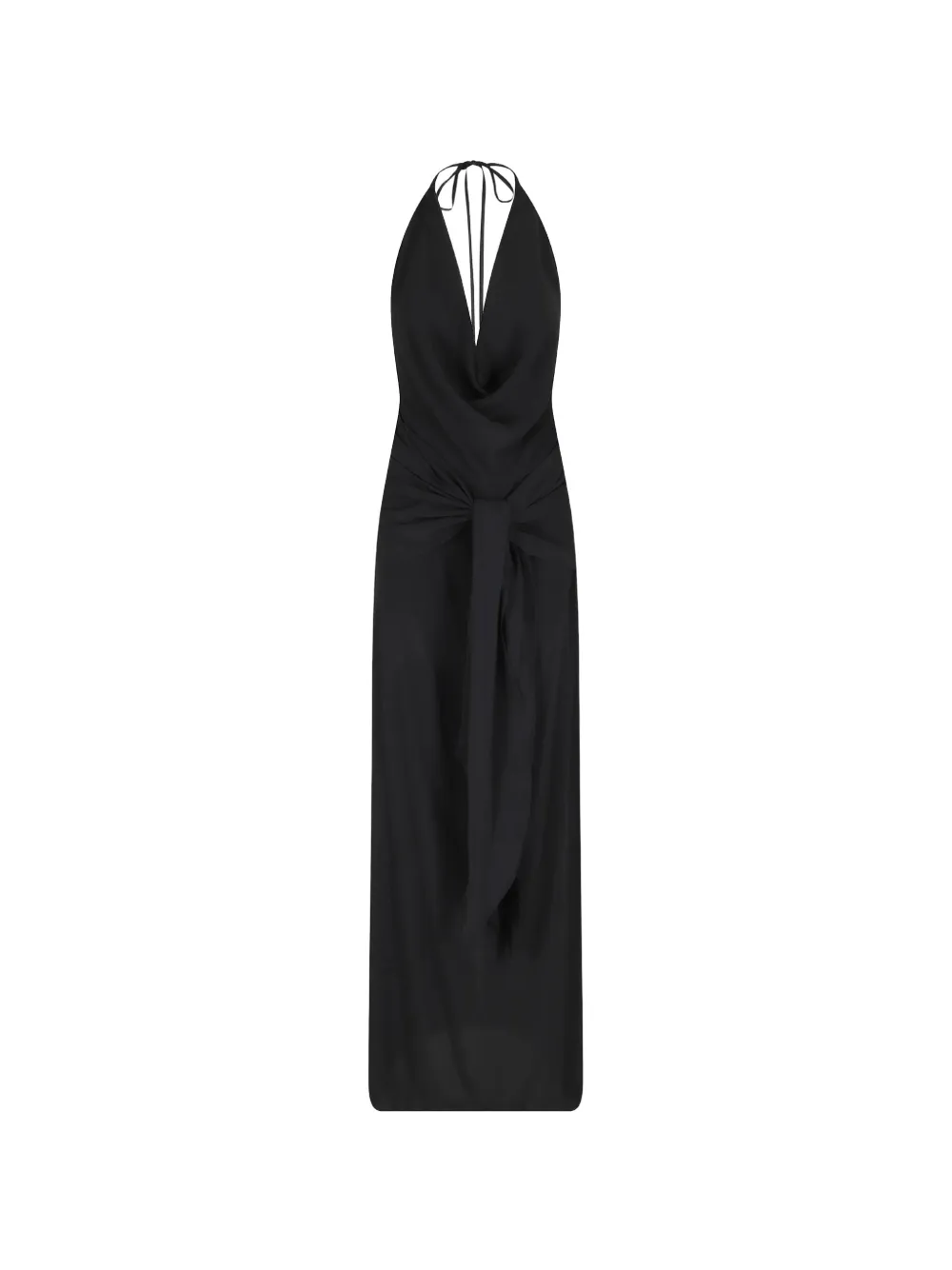 Federica Tosi tie-waist maxi dress - Nero