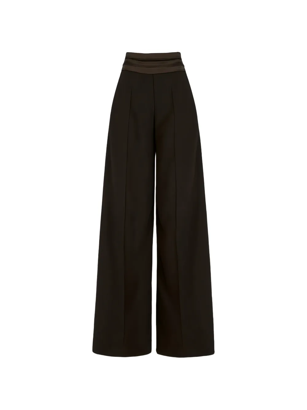 D.Exterior pleated-waistband wide-leg trousers - Nero