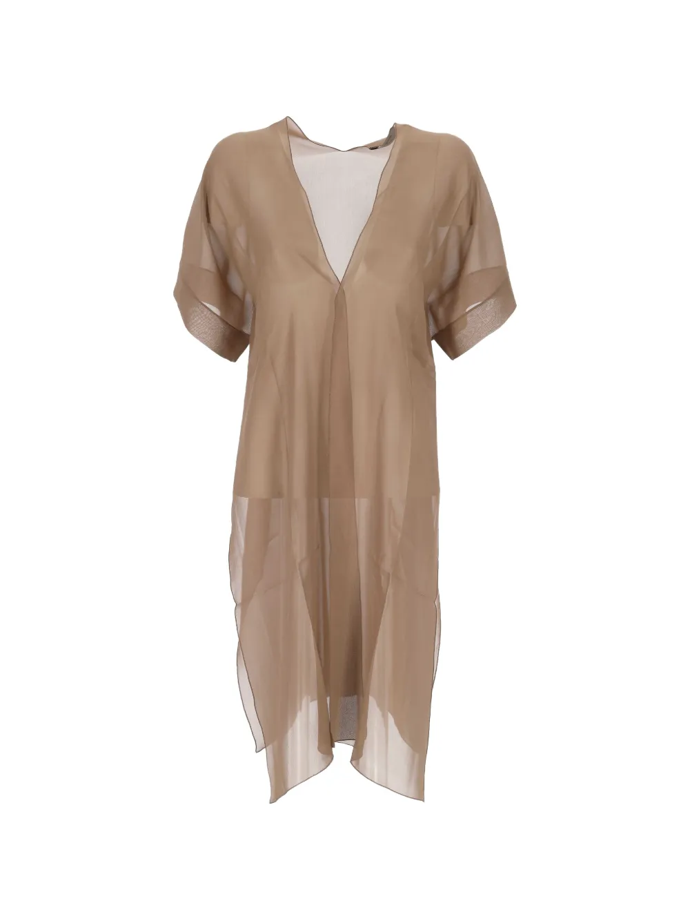 D.Exterior sheer silk cape - Braun
