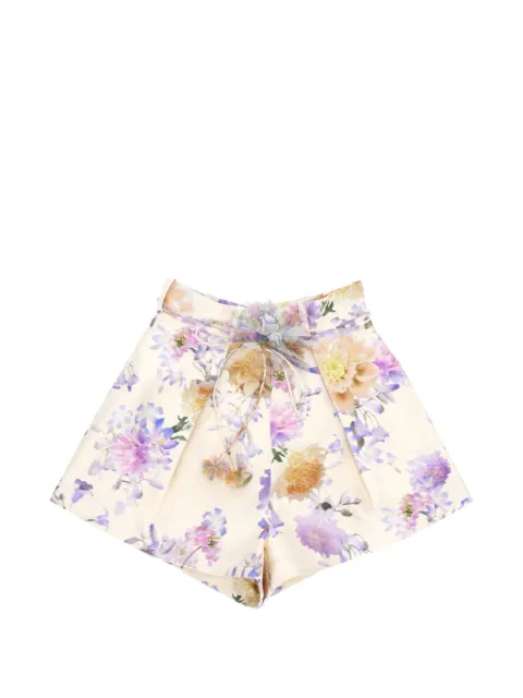 ZIMMERMANN Luna floral waist-tie shorts