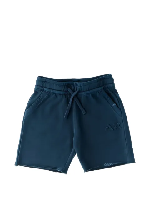 SUN68 KIDS drawstring raw-cut shorts