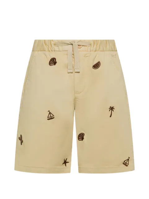 SUN68 KIDS embroidered drawstring shorts