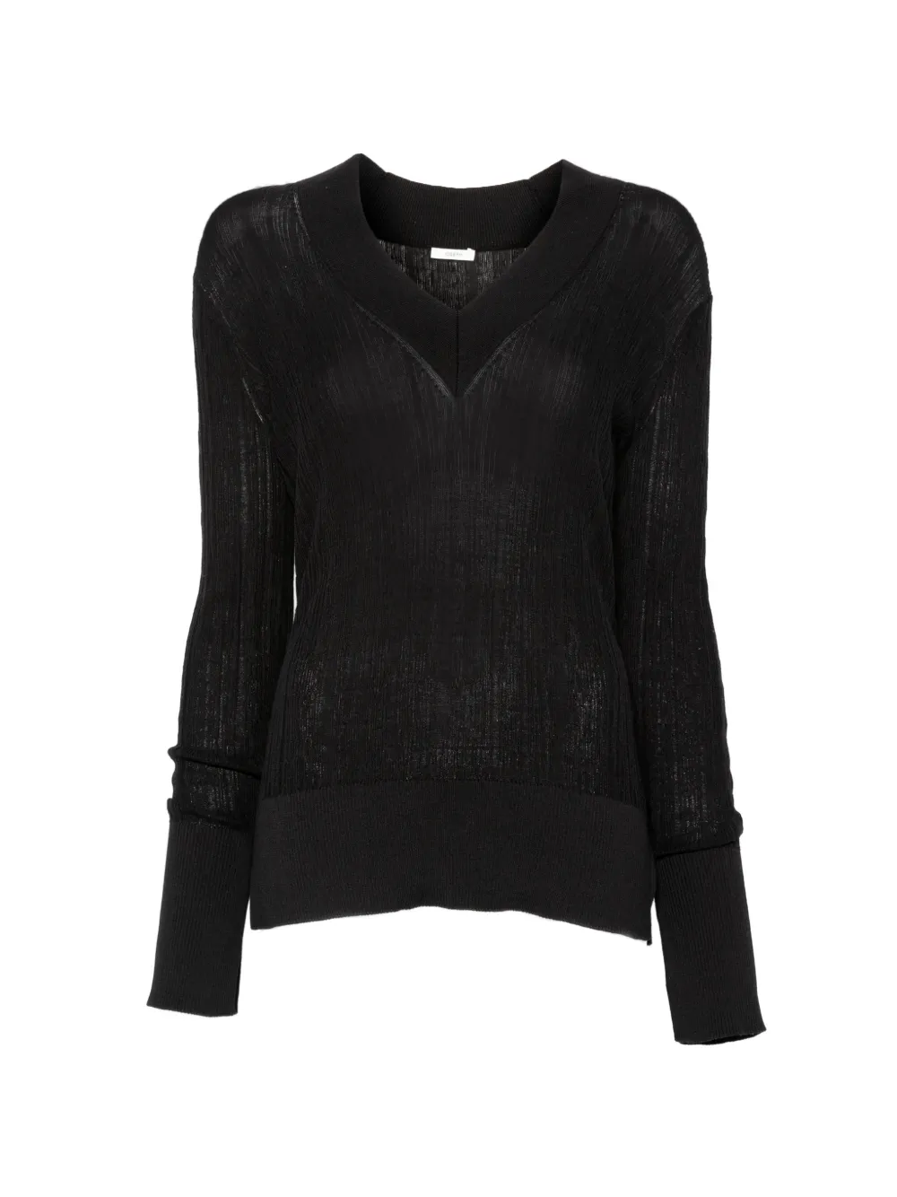 JOSEPH ribbed-knit V-neck top - Nero