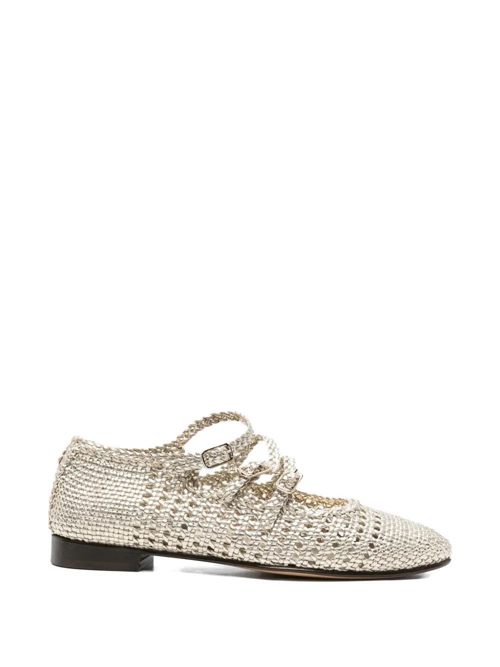 Carel Paris braided strap flats Zilver