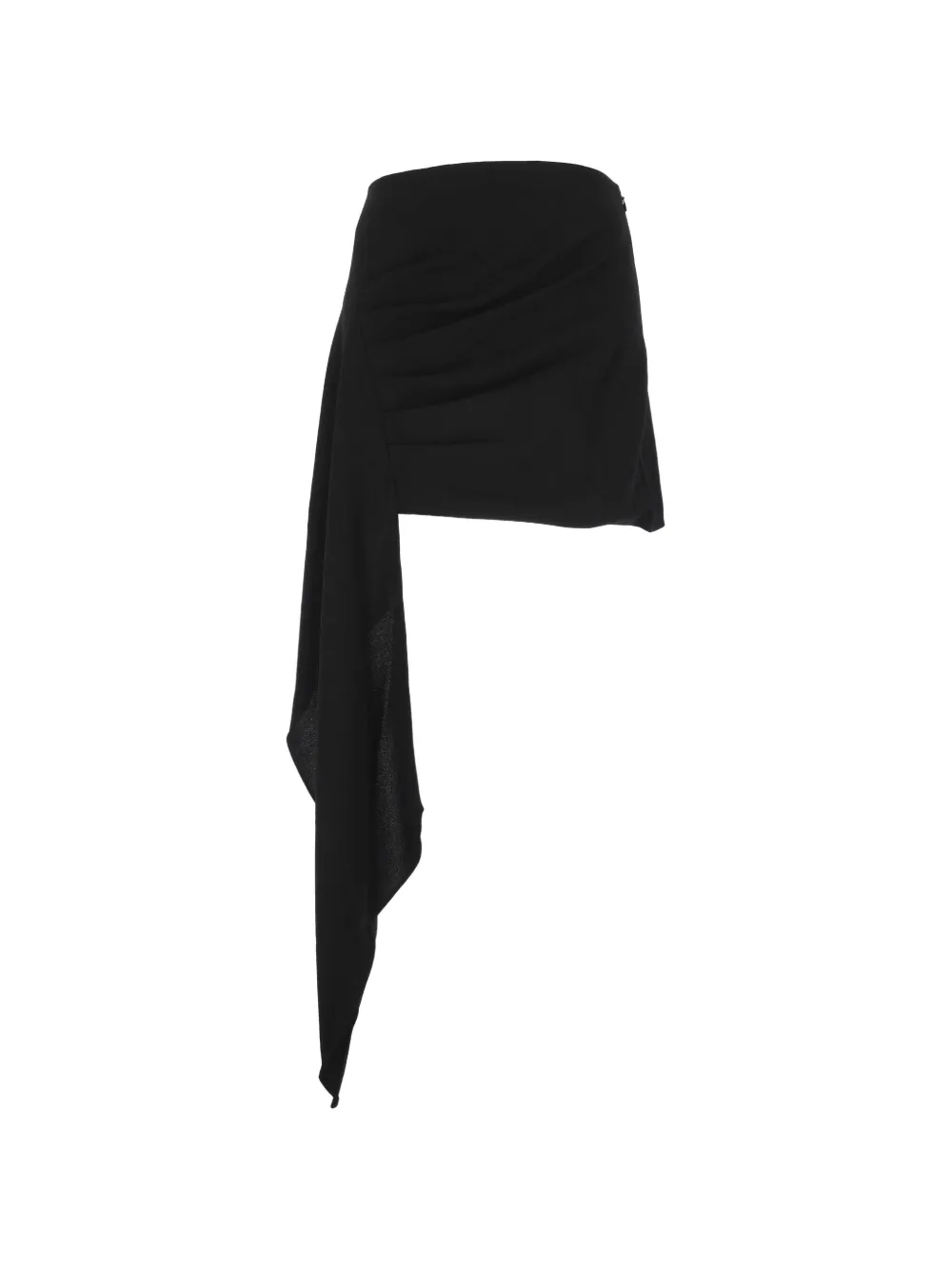 THE ANDAMANE draped ruched mini skirt - Nero