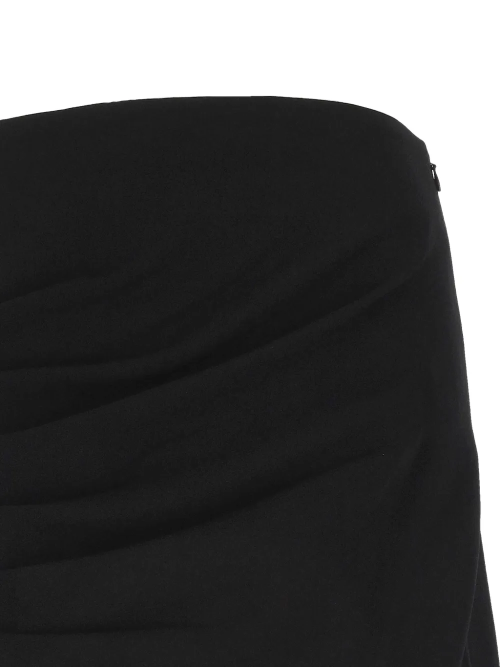 THE ANDAMANE Gedrapeerde mini-rok met ruches Zwart