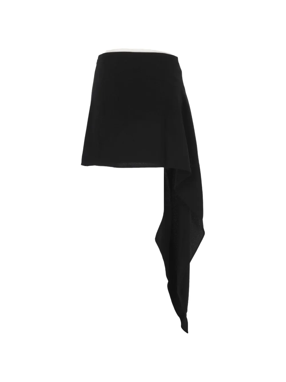 THE ANDAMANE Gedrapeerde mini-rok met ruches Zwart