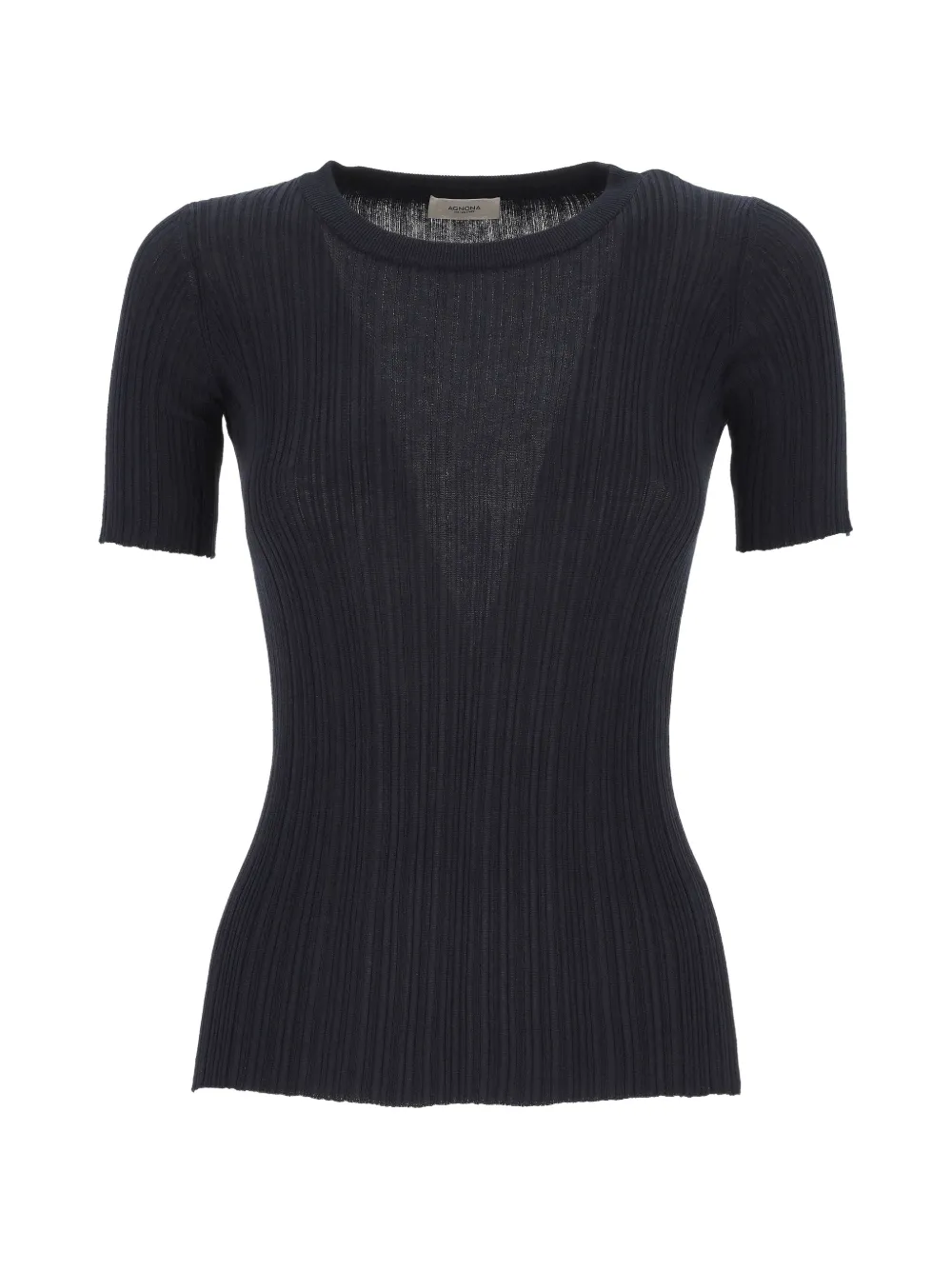 Agnona ribbed-knit top - Blu