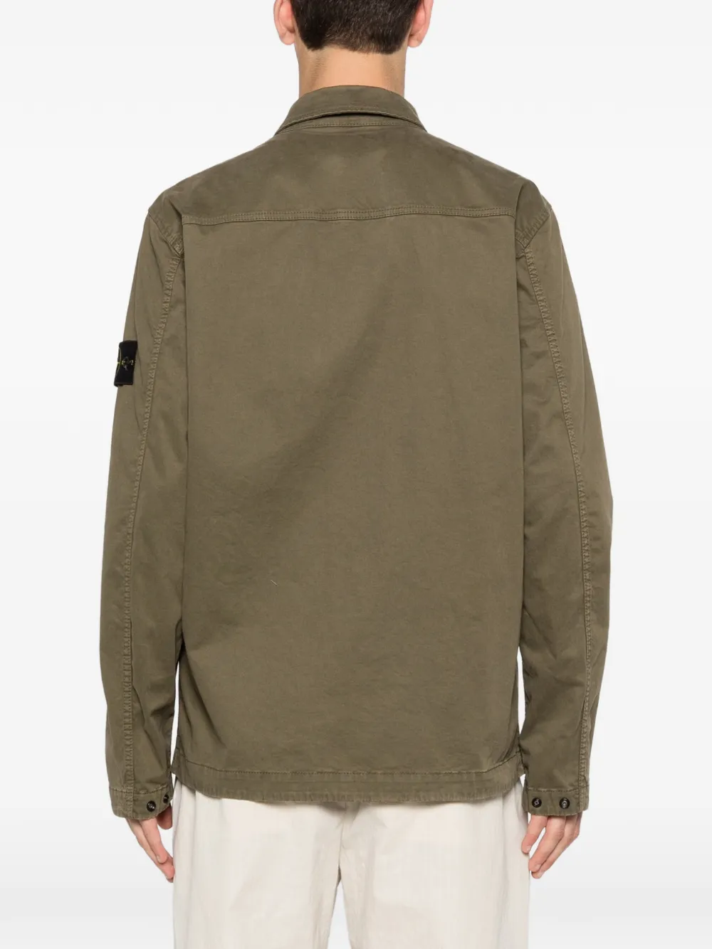 Stone Island T-shirt met Compass-logopatch Groen