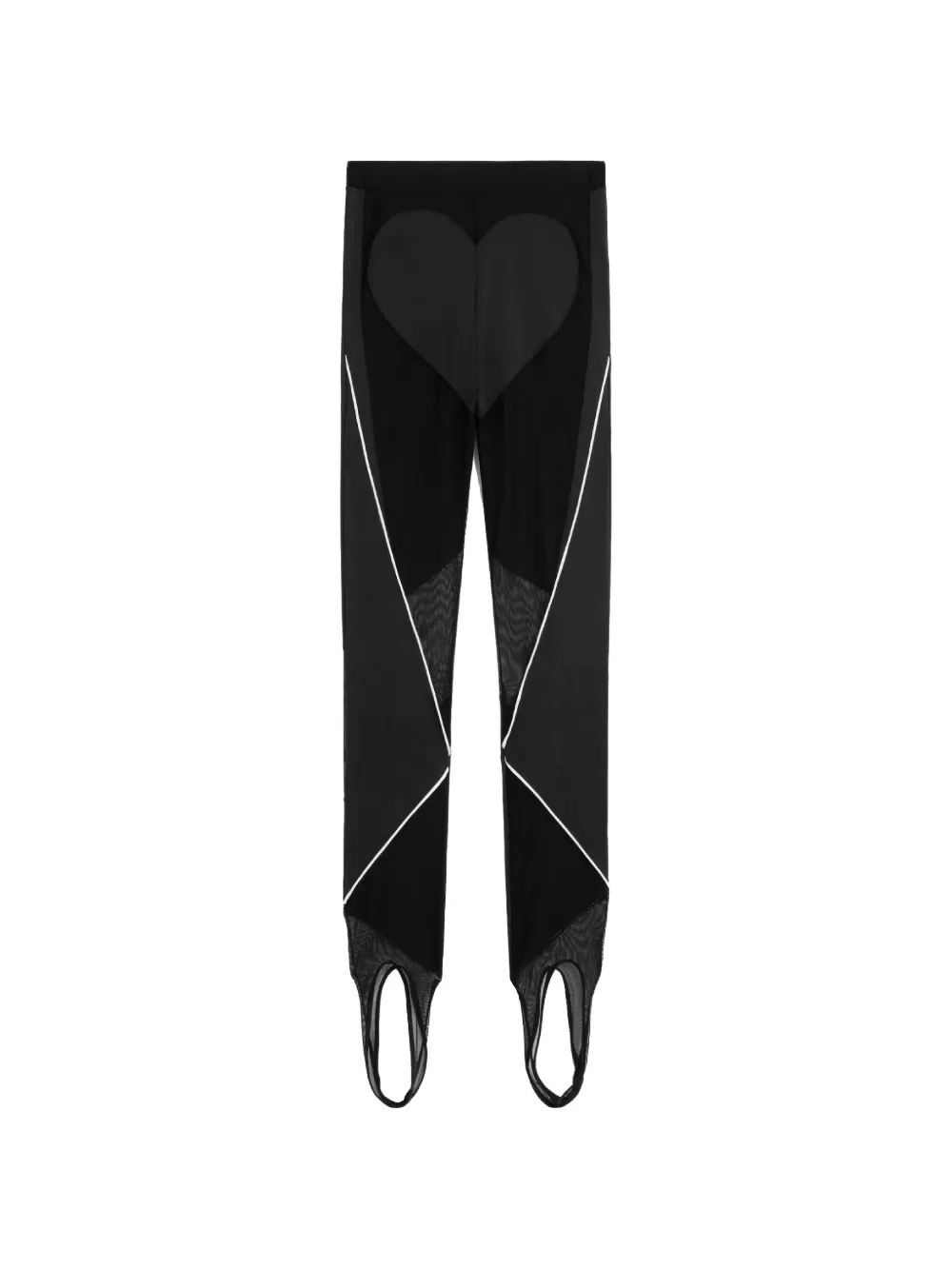 Fiorucci heart-motif mesh-panelled leggings - Nero