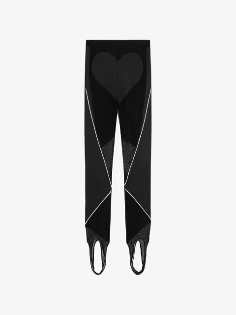 Fiorucci heart-motif mesh-panelled leggings