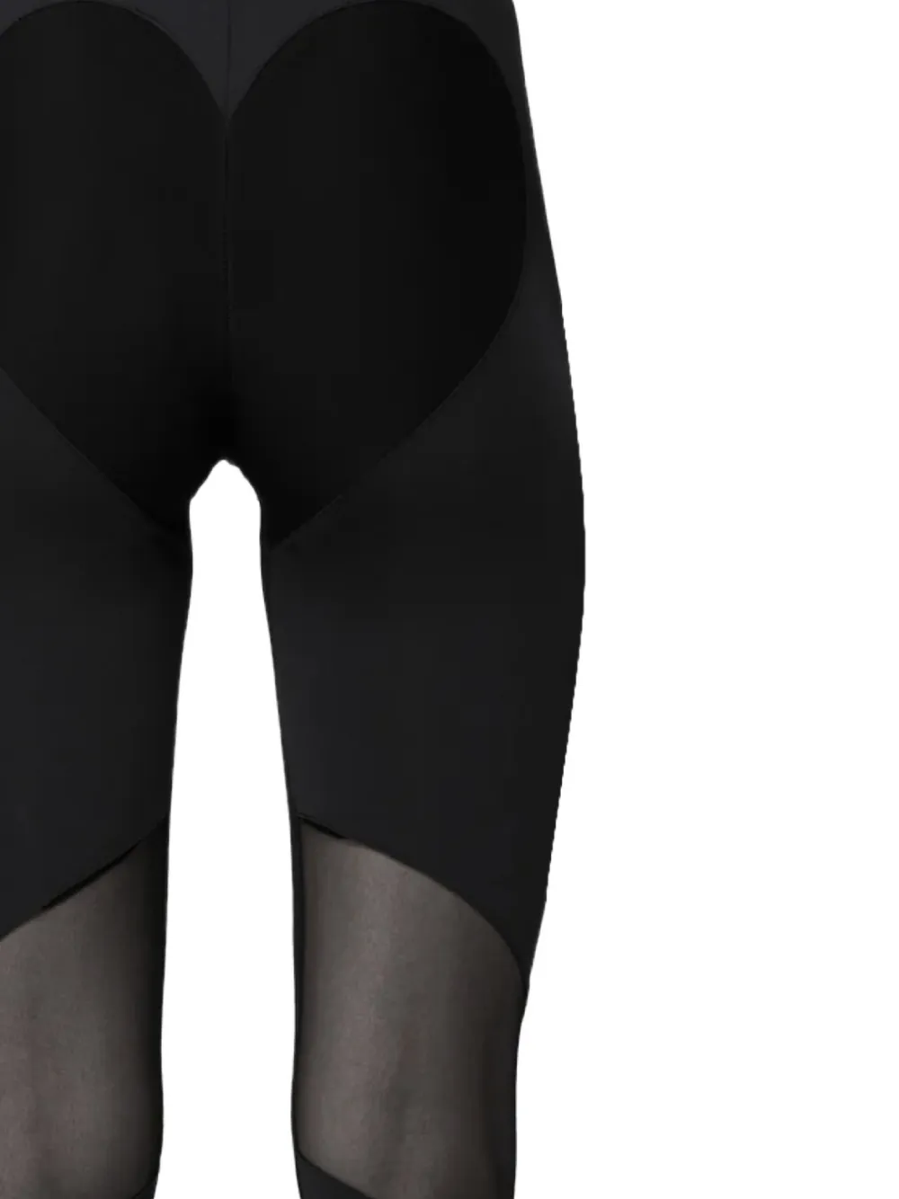 Fiorucci Legging met mesh vlakken en hartpatroon Zwart