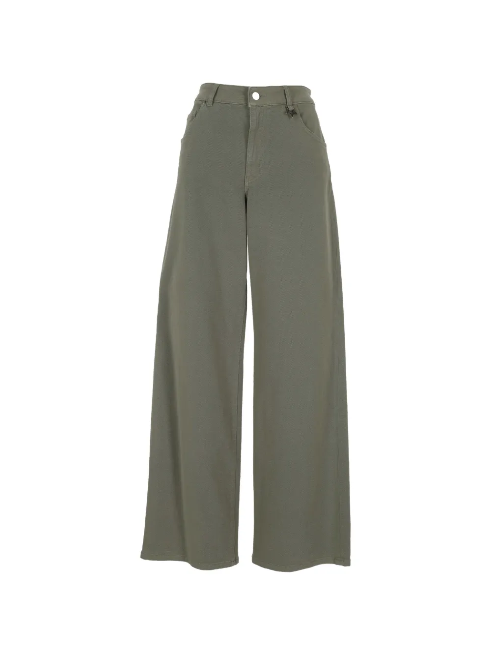 Lorena Antoniazzi star-charm wide-leg trousers - Verde