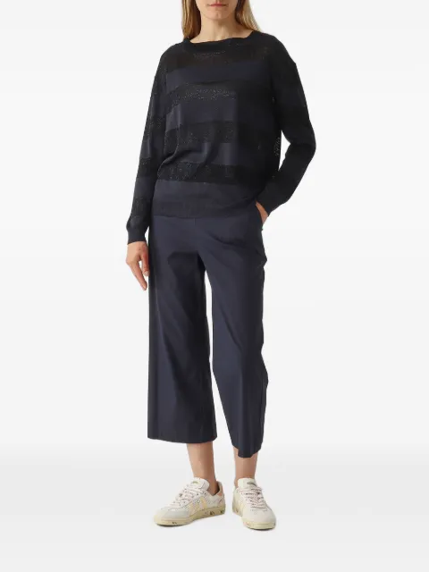 Gran Sasso openwork striped sweater
