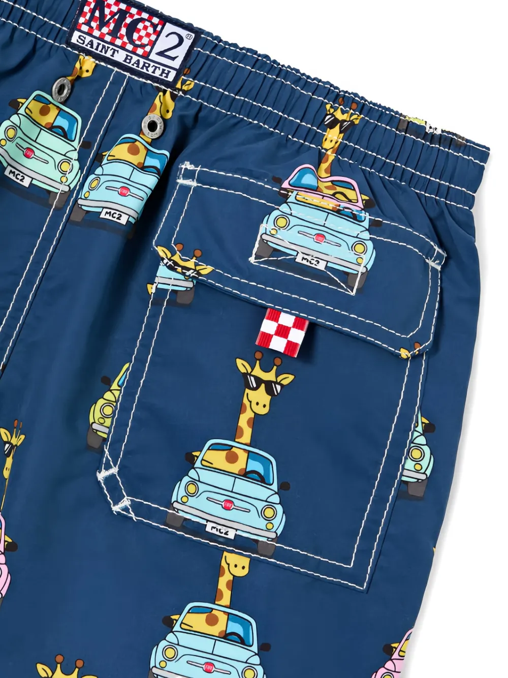 MC2 Saint Barth Kids Zwembroek met Jeangiraffe-print Blauw