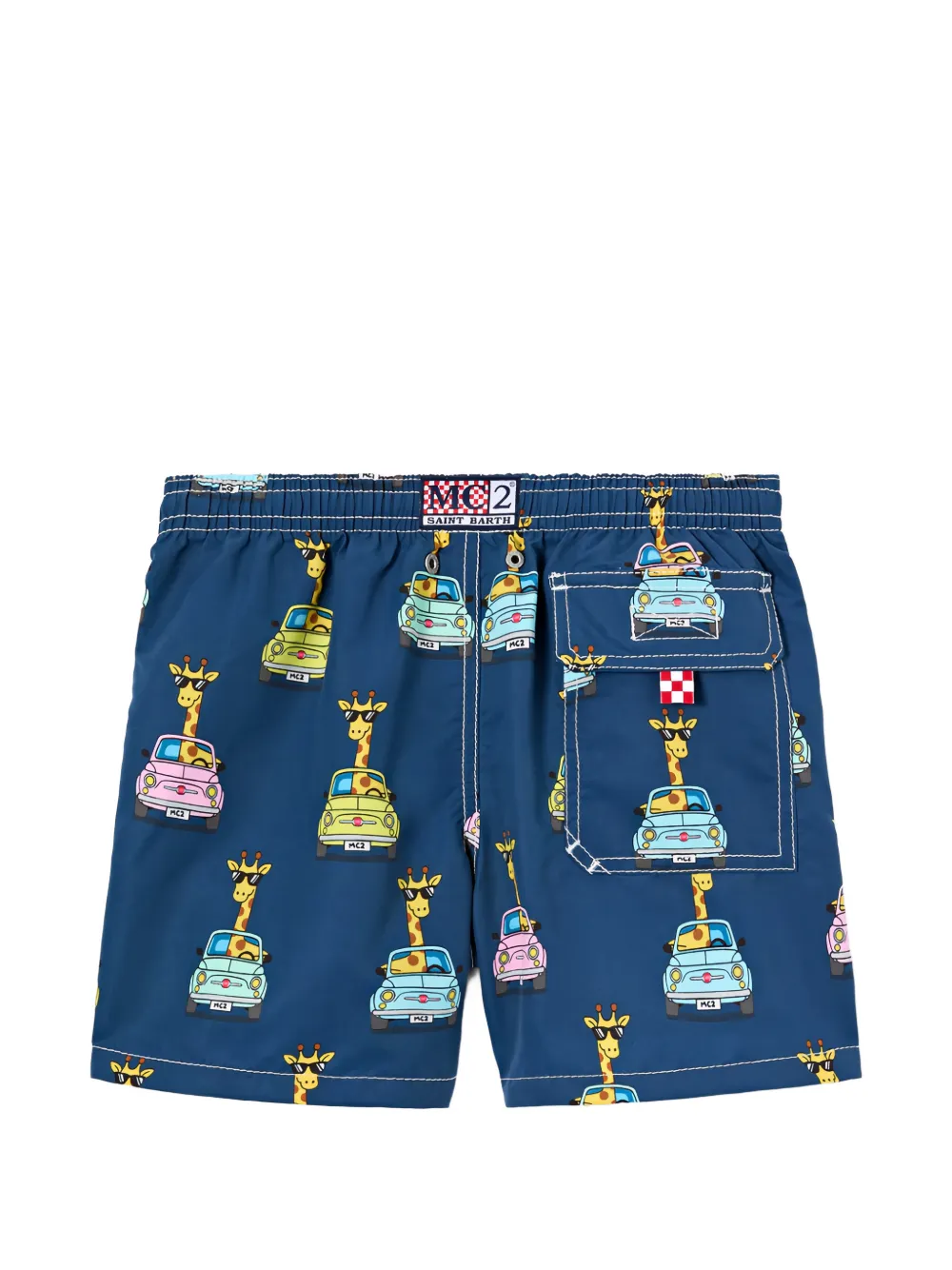 MC2 Saint Barth Kids Zwembroek met Jeangiraffe-print Blauw