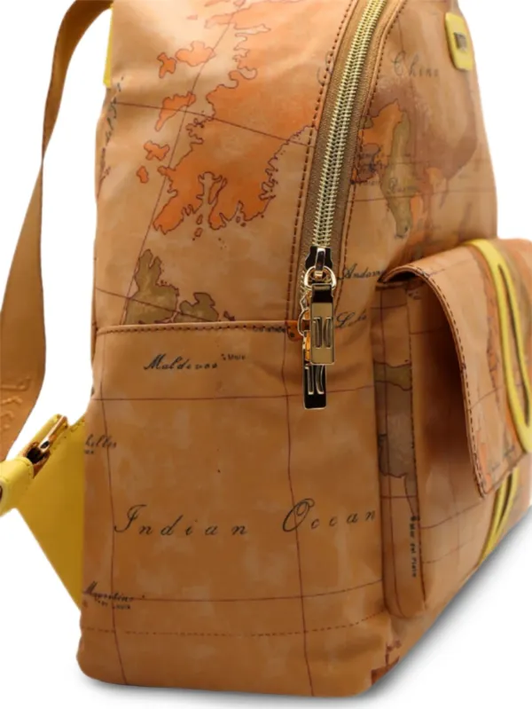 Alviero Martini Classe Geo Classic Map Backpack - Like New 1A Classe Vintage Alviero Martini Géo Soft Back Pack With  main image 2