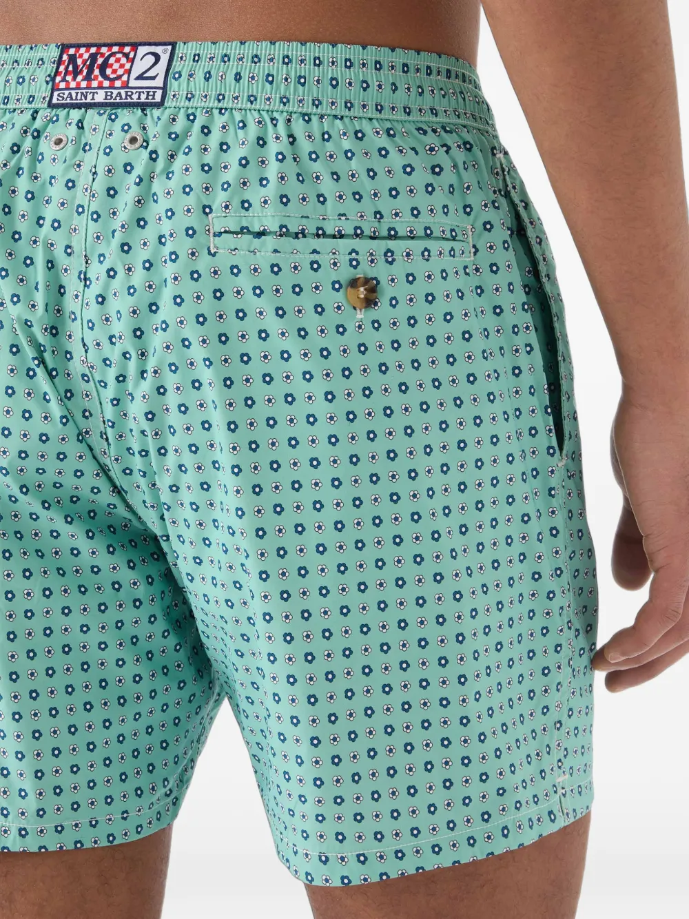 MC2 Saint Barth Lighting Micro Stretch zwembroek met bloemen-print Blauw