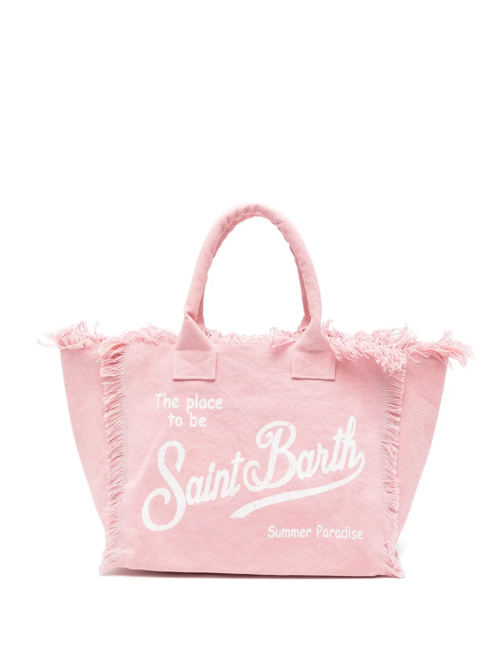 MC2 Saint Barth frayed logo-print tote bag · OS