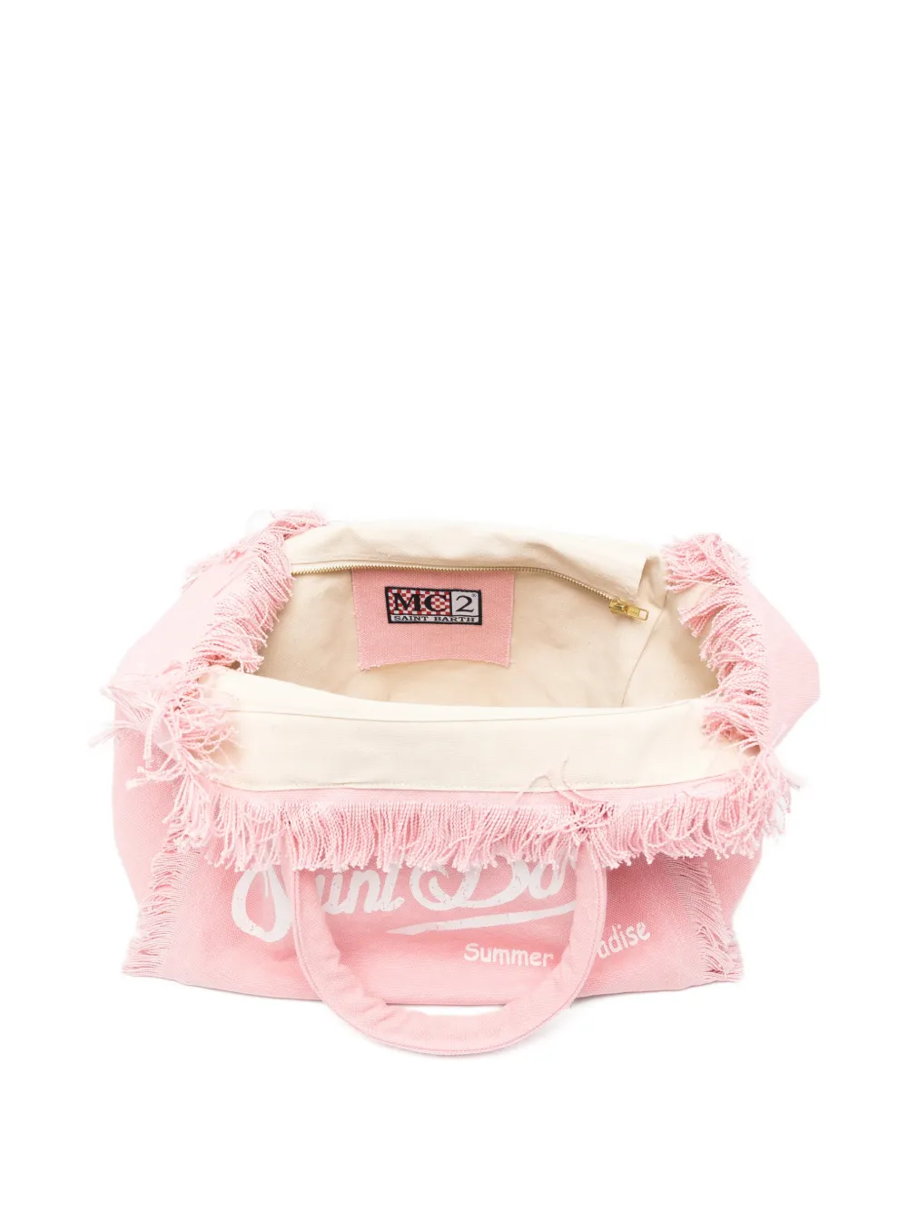 MC2 Saint Barth Grote Vanity shopper met franje Roze