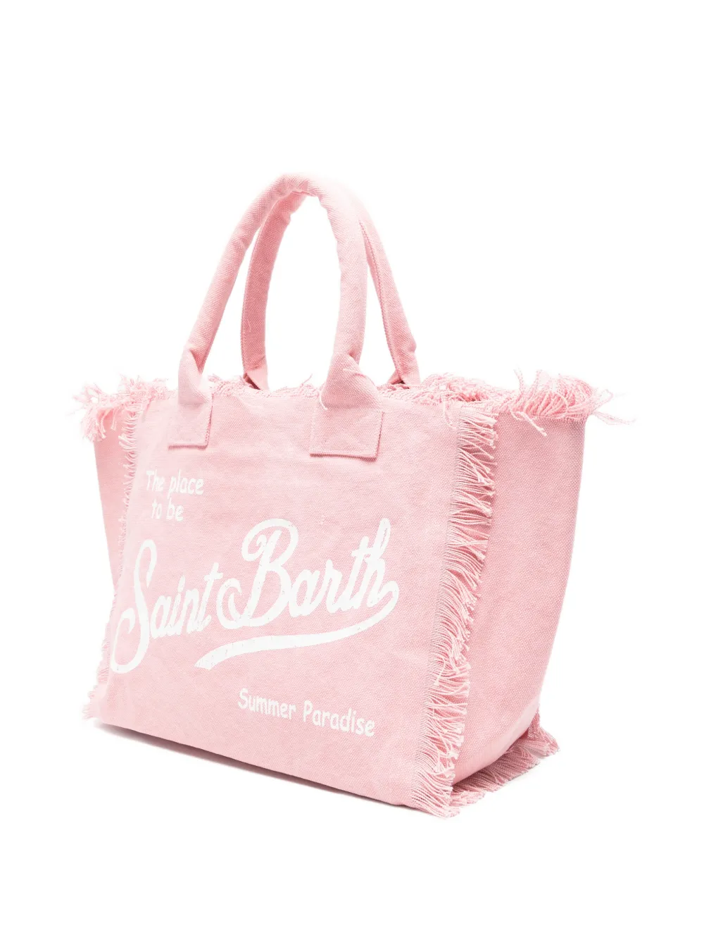  Mc2 Saint Barth Bolso Shopper Vanity Con Flecos - Rosa 