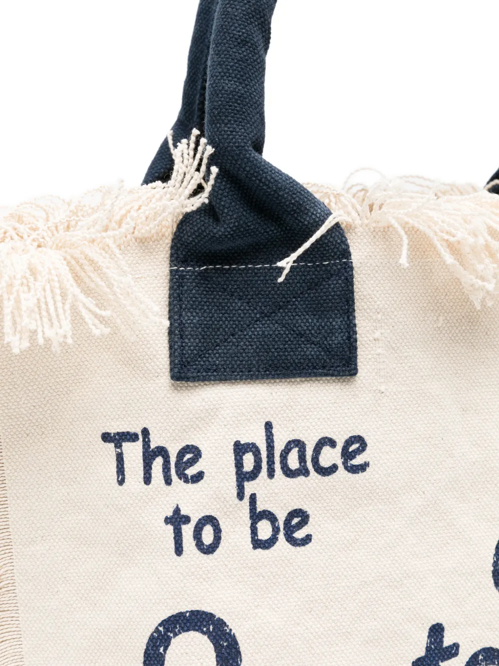 MC2 Saint Barth Vanity shopper met franje Beige
