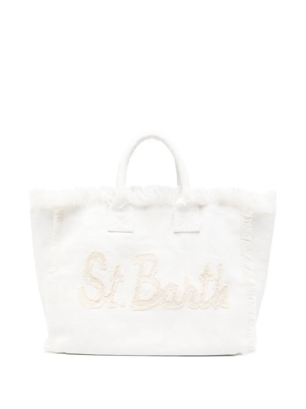 MC2 Saint Barth Kids fringed-trim tote bag - Bianco