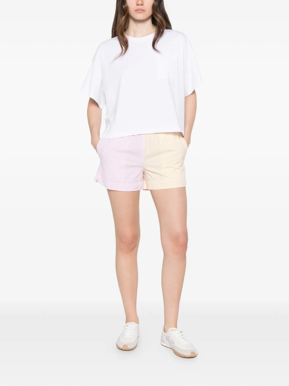 MC2 Saint Barth Meave gestreepte shorts Roze
