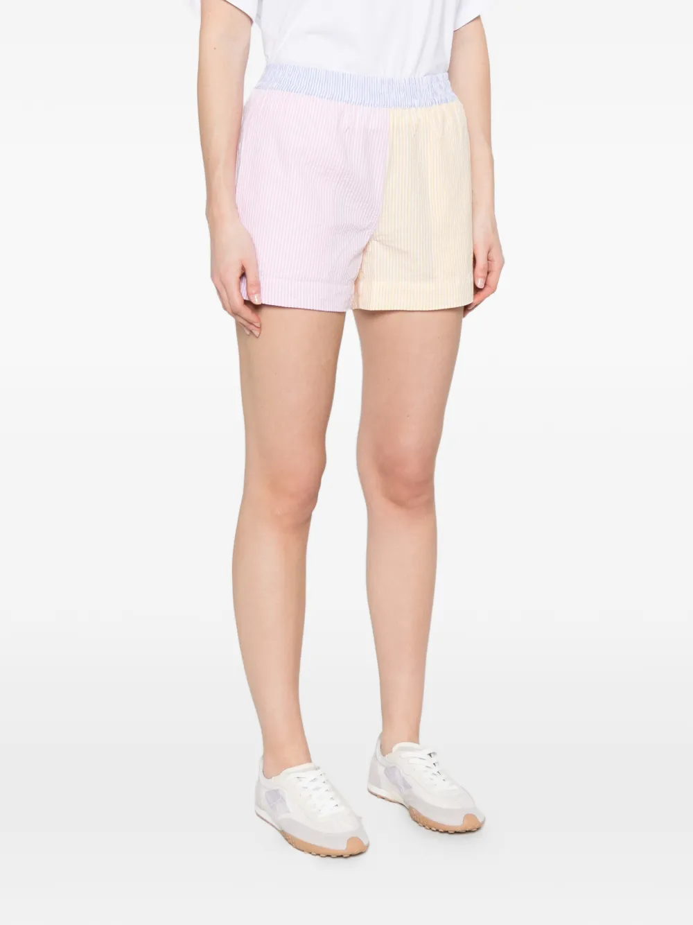 MC2 Saint Barth Meave gestreepte shorts Roze