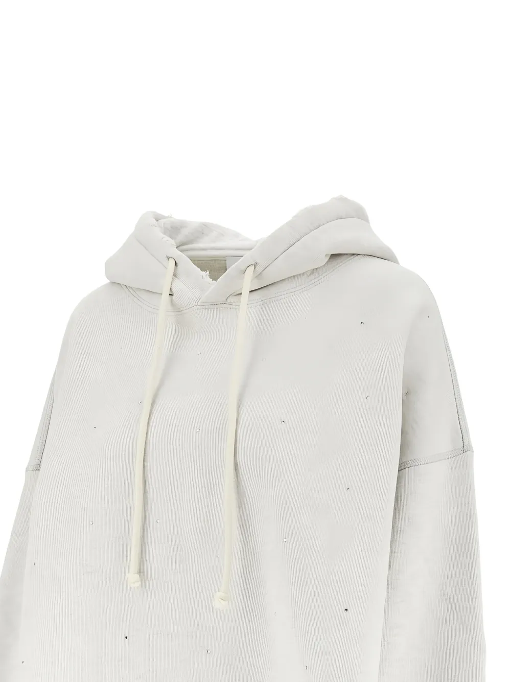  Golden Goose Drawstring Cropped Hoodie - Grey 