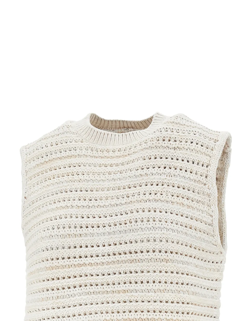 Emporio Armani Pointelle gebreide top Beige