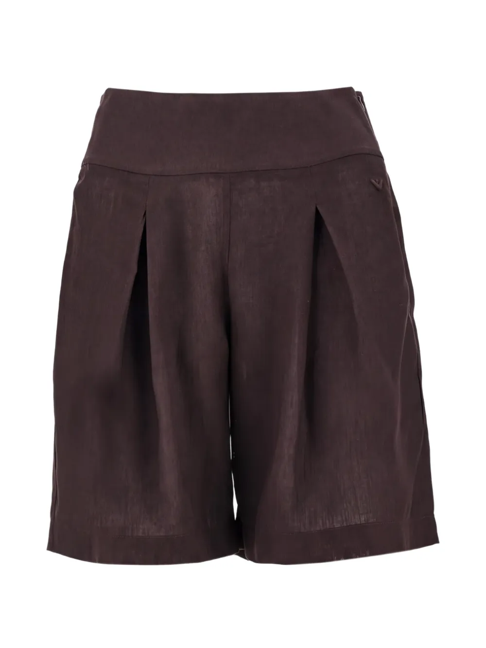 Emporio Armani pleated shorts - Brown