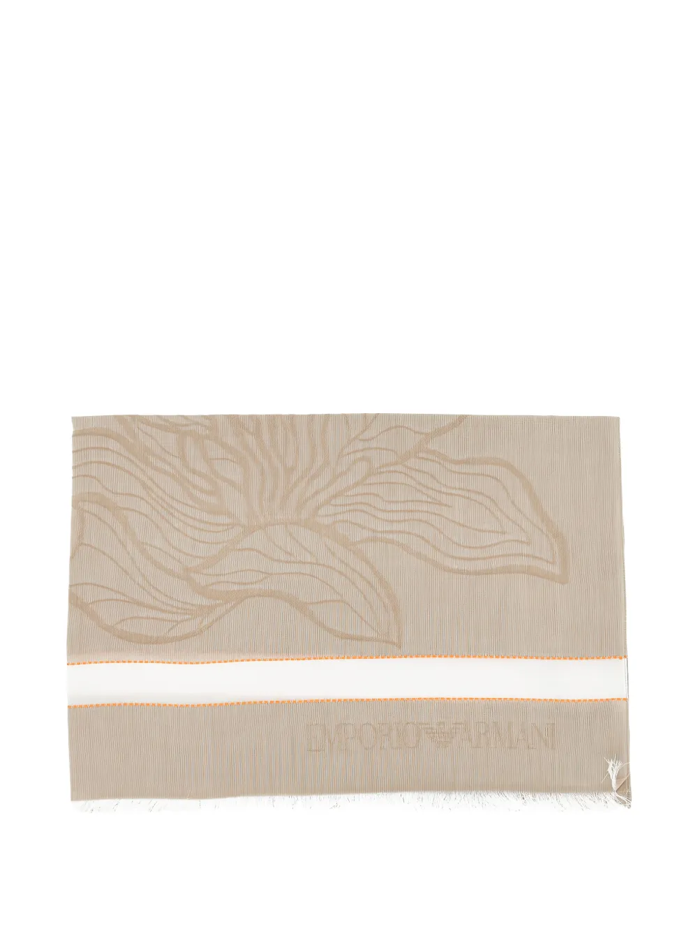Emporio Armani floral-print scarf - Toni neutri
