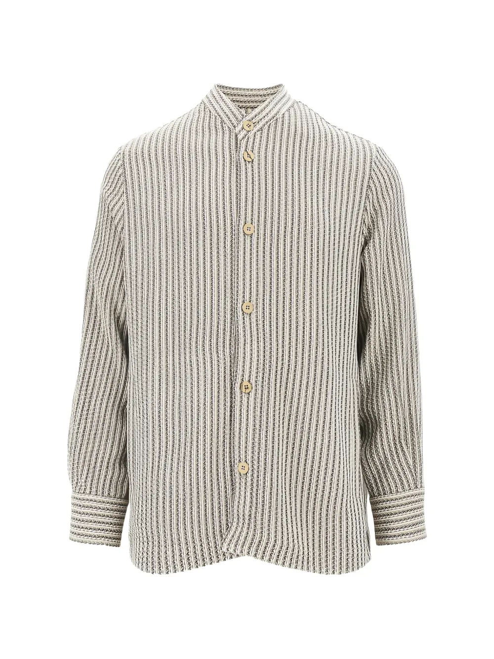 Emporio Armani buttoned striped shirt - Toni neutri