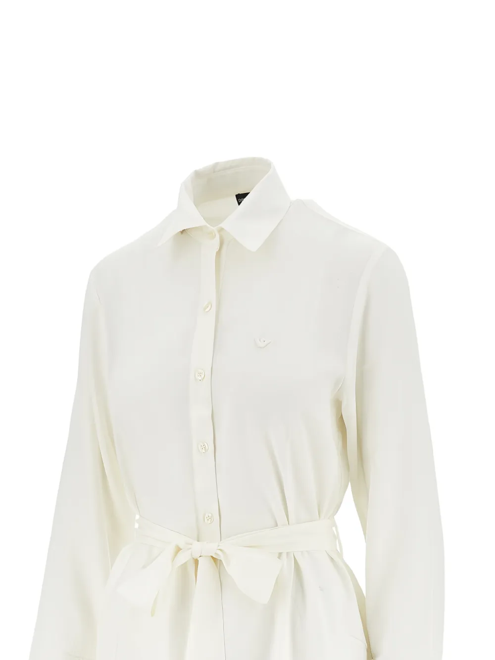 Emporio Armani Blousejurk met striksluiting Wit