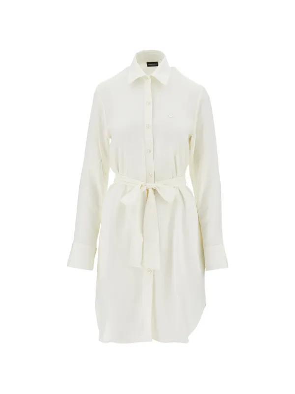 emporio armani shirt dress Blue Layered Swing Dress