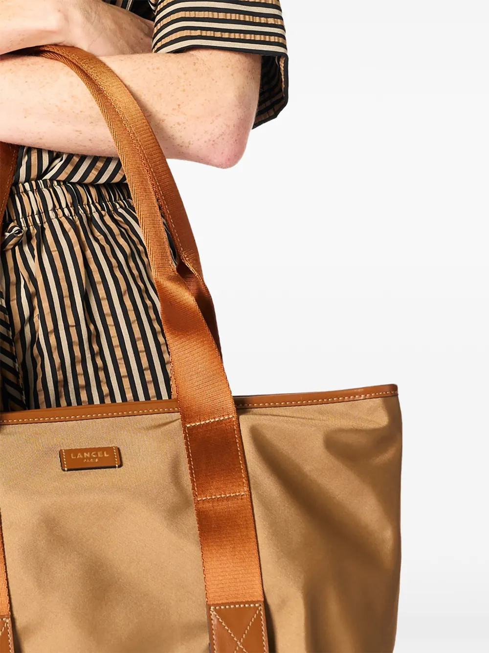 Lancel Grote Zip shopper Beige