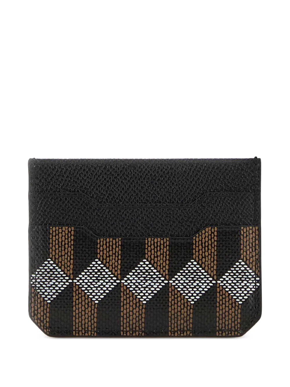  Au Départ Printed Leather Card Holder - Black 