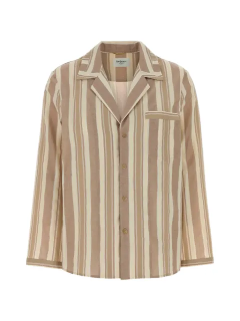 Saint Laurent camisa con rayas estampadas