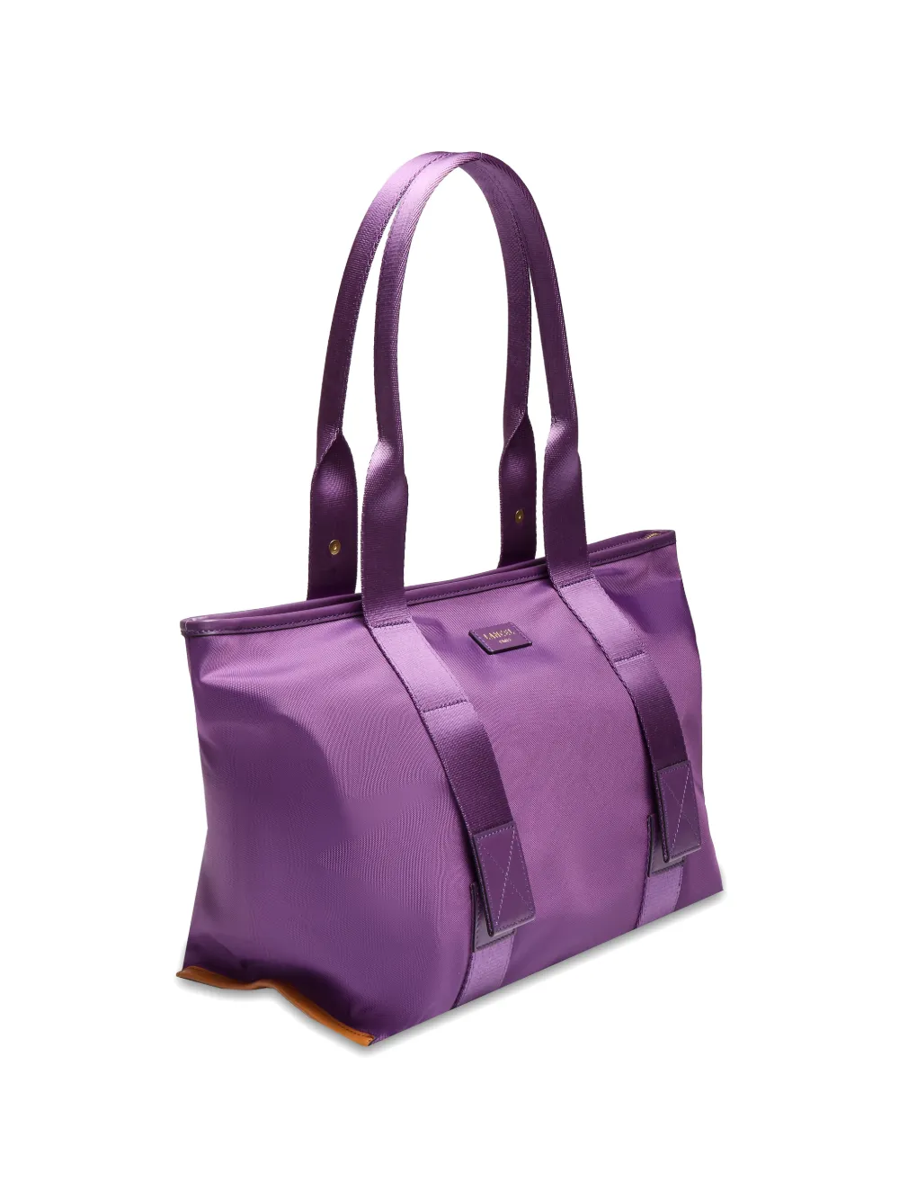  Lancel Medium Mistral Rollable Zip Tote Bag - Purple 