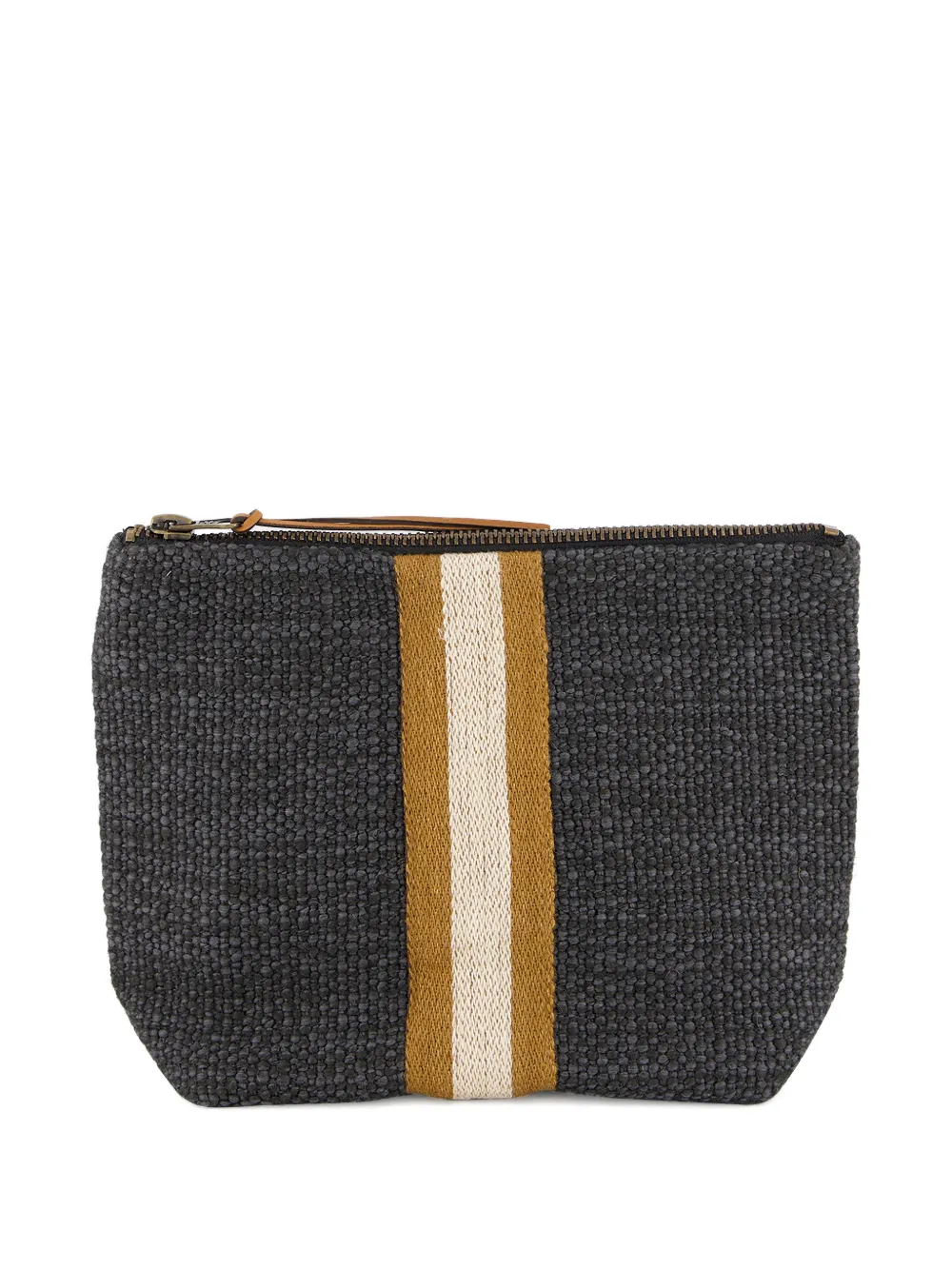 Libeco Jasper Striped-detail Pouch In Gray